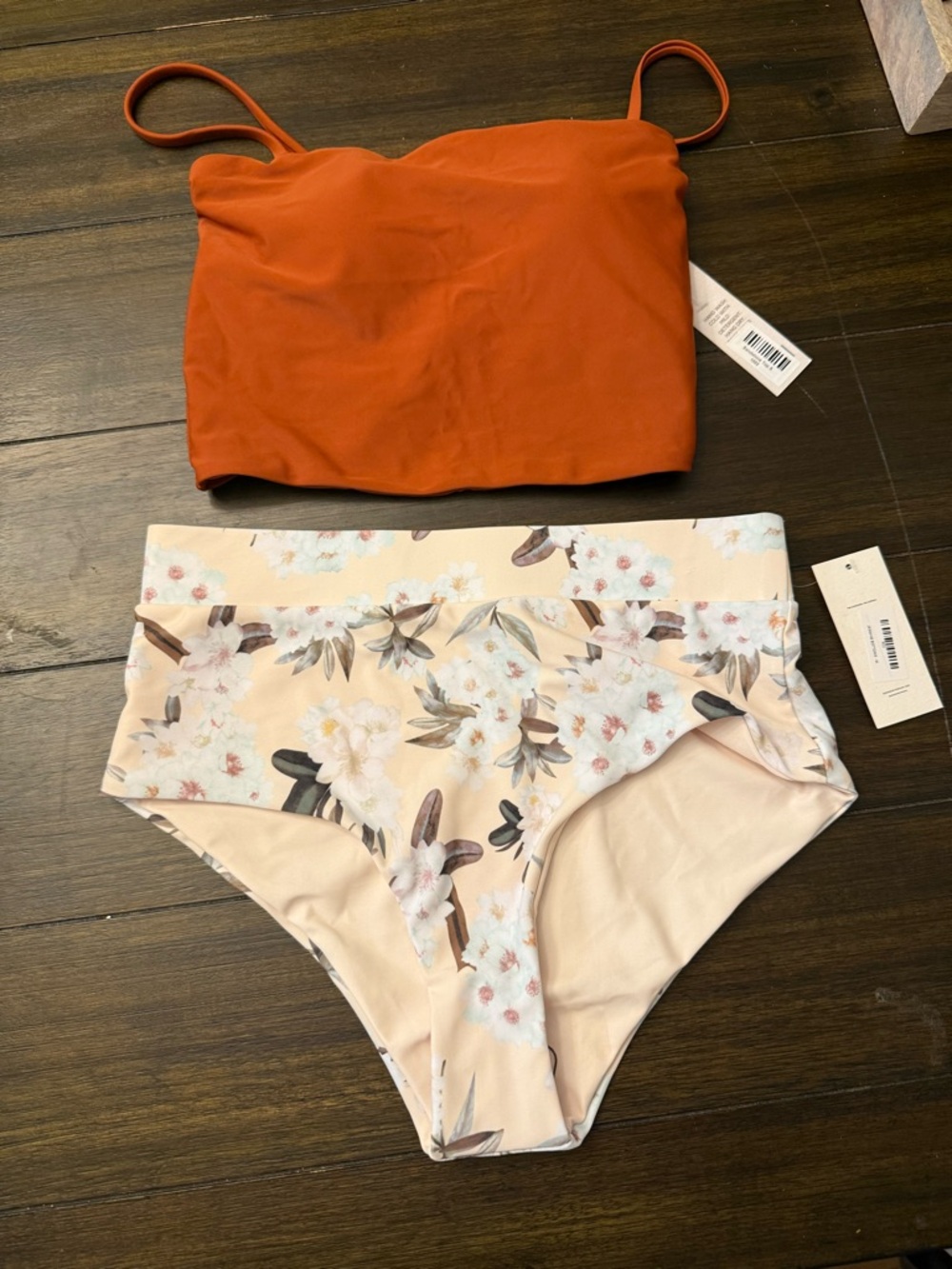 Geode Rust High-Waist Floral Bikini Set - Women